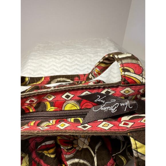Vera Bradley Puccini Brown Floral (retired) Shoulder Bucket Bag - Picture 5 of 7